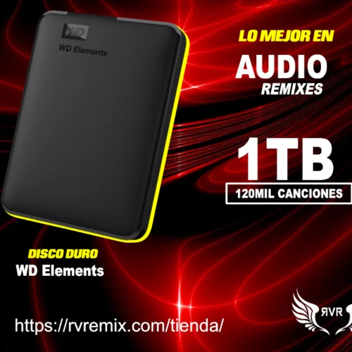 DISCO DURO EXTERNO 1 TB AUDIO REMIXES