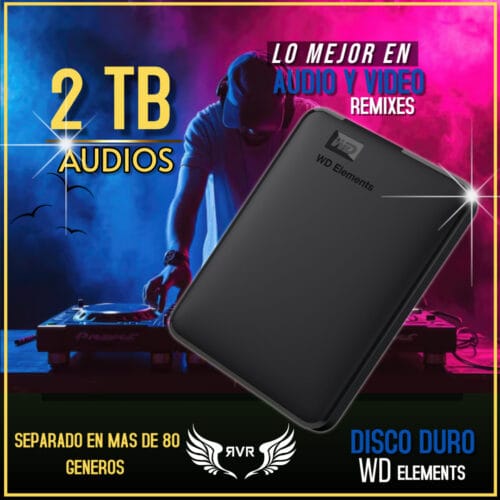 DISCO DURO EXTERNO 2 TB AUDIO REMIXES