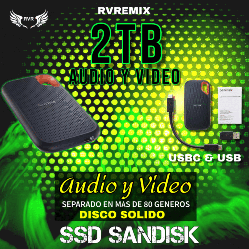 SSD 2 TB AUDIO Y VIDEO REMIXES