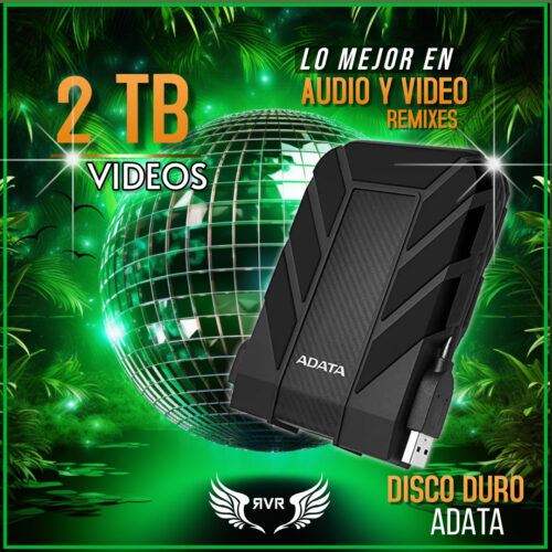 DISCO DURO EXTERNO 2 TB AUDIO Y VIDEO REMIXES