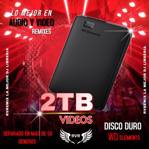 DISCO DURO EXTERNO 2 TB VIDEO REMIXES