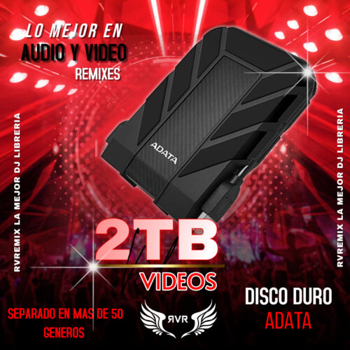 DISCO DURO EXTERNO 2 TB VIDEO REMIXES